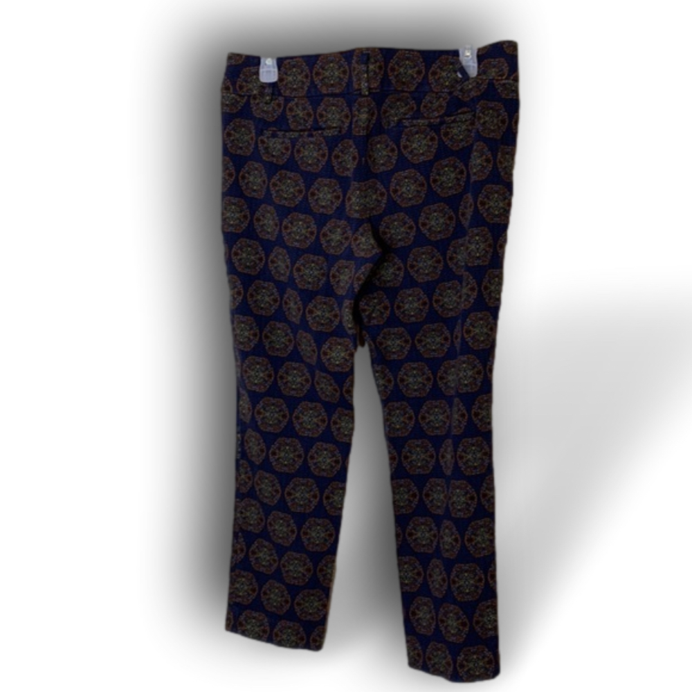 LOFT Blue Medallion Marisa Slim Ankle Dress Pants size 8 - Picture 4 of 6